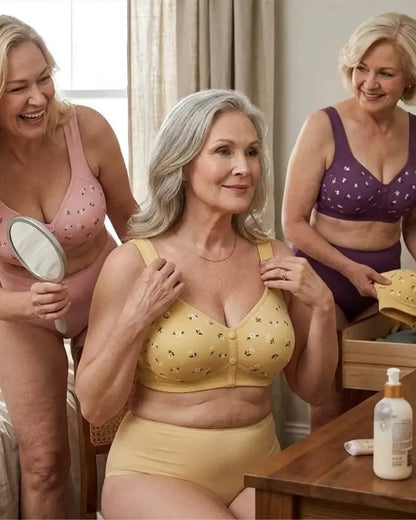 Corpiño con Cierre Frontal – Soporte Suave, Sin Aro y Súper Cómodo